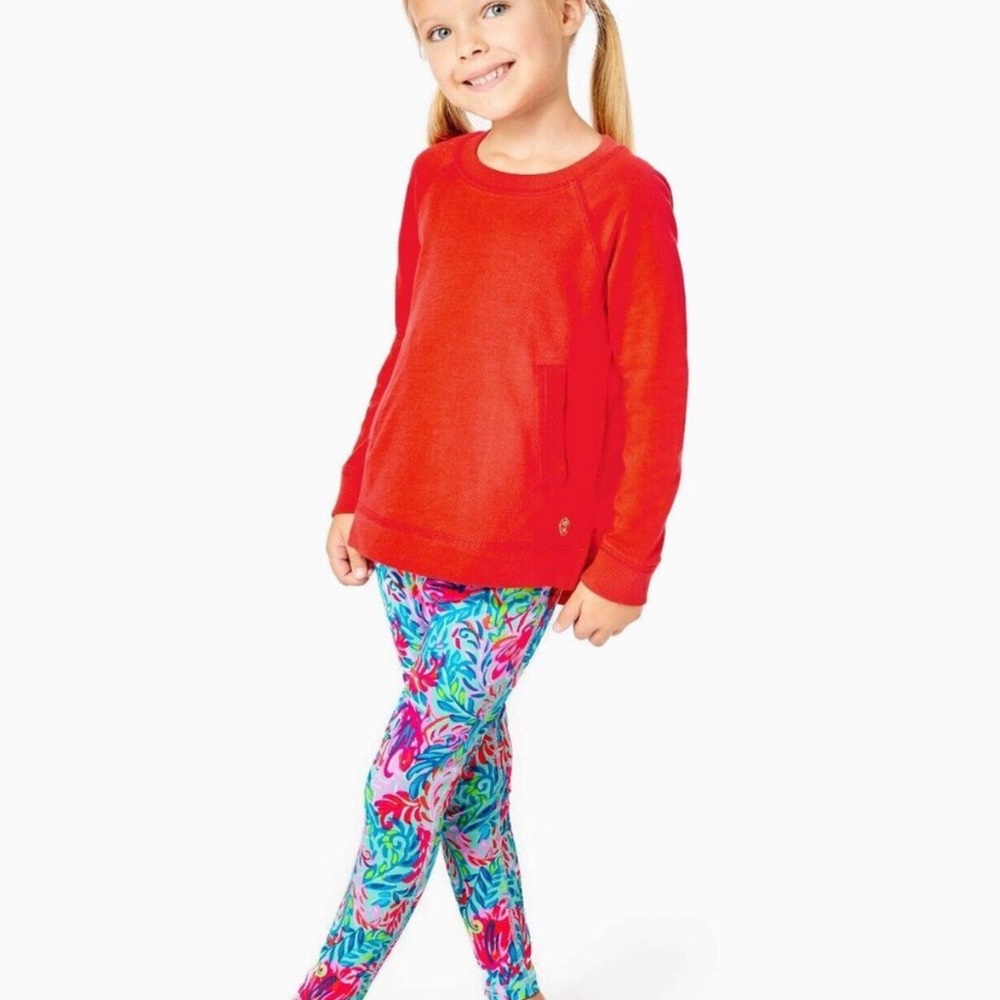 Lilly Pulitzer XS (2-3) girls beachcomber sweatshirt ruby red